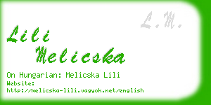 lili melicska business card